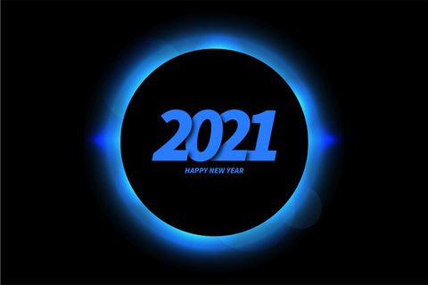 带有抽象圆波的新年贺卡