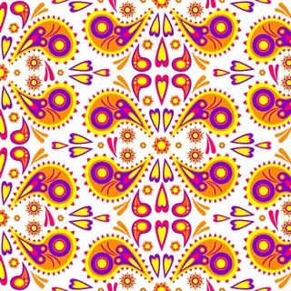 彩色佩斯利图案