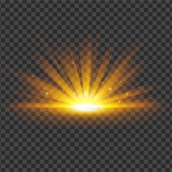 闪耀的日出光效果eps,ai矢量模版下载