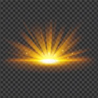 闪耀的日出光效果