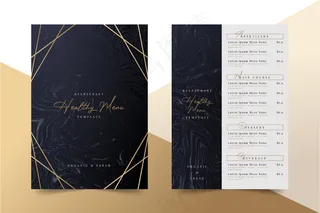 大理石健康餐厅菜单