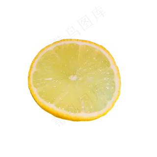 一片黄色柠檬