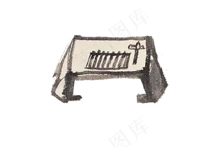 水墨中国风工笔画高清免扣素材1