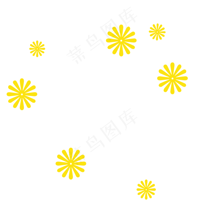 七夕可爱黄色小花