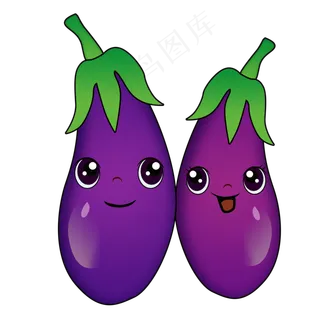 卡通茄子立秋蔬菜