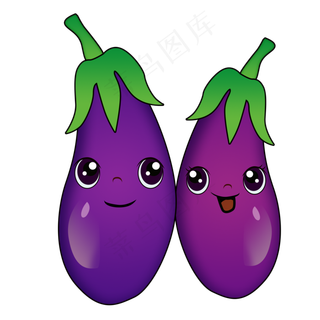 卡通茄子立秋蔬菜