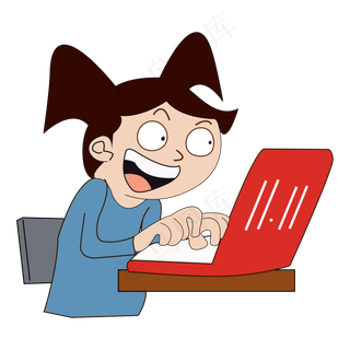  电脑前双十一购物 