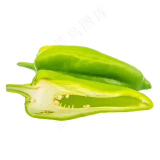 绿色切开辣椒