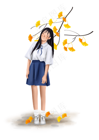 开学季水手服女学生