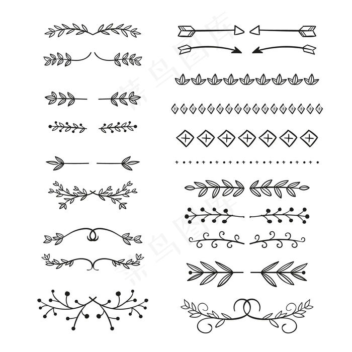 手绘装饰分隔套