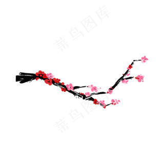 新年树枝树干樱花
