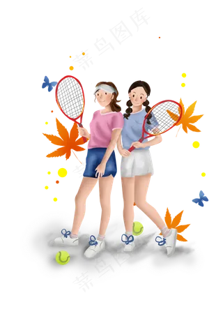 网球公开赛网球和女孩