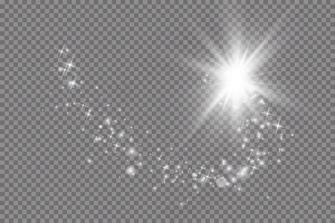 辉光效果。插图。圣诞闪电。落尘下雪了。装饰。