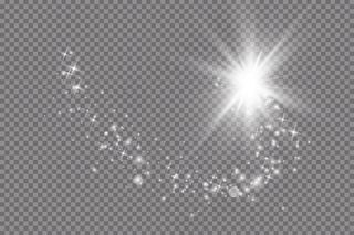 辉光效果。插图。圣诞闪电。落尘下雪了。装饰。