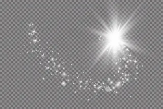 辉光效果。插图。圣诞闪电。落尘下雪了。装饰。