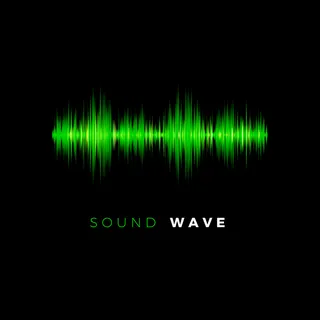 音波。声音拍线。黑色背景上的音乐均衡器。插图 音波。声音拍线。黑色背景上的音乐均衡器。插图