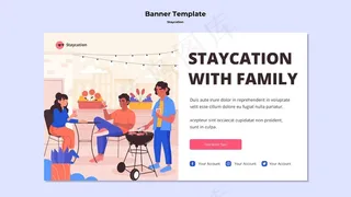 家庭旗帜banner式度假