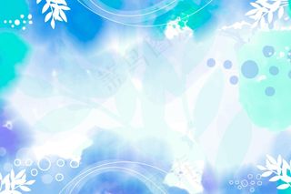 水彩背景与手绘元素