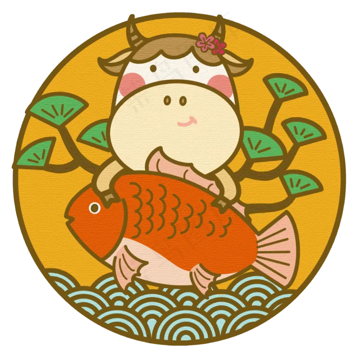 2021年年有余门贴(2000X2000(DPI:132))psd模版下载