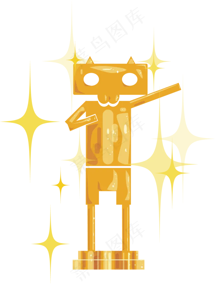 双十一购物狂欢节天猫小金人(2000X2000(DPI:300))ai矢量模版下载
