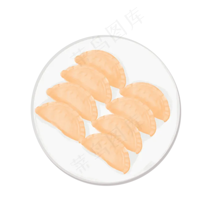 矢量立冬水饺装饰元素(2000X2000(DPI:300))psd模版下载