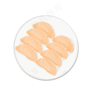 矢量立冬水饺装饰元素