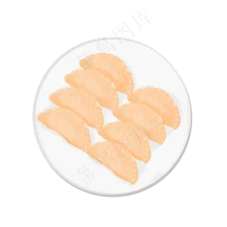 矢量立冬水饺装饰元素