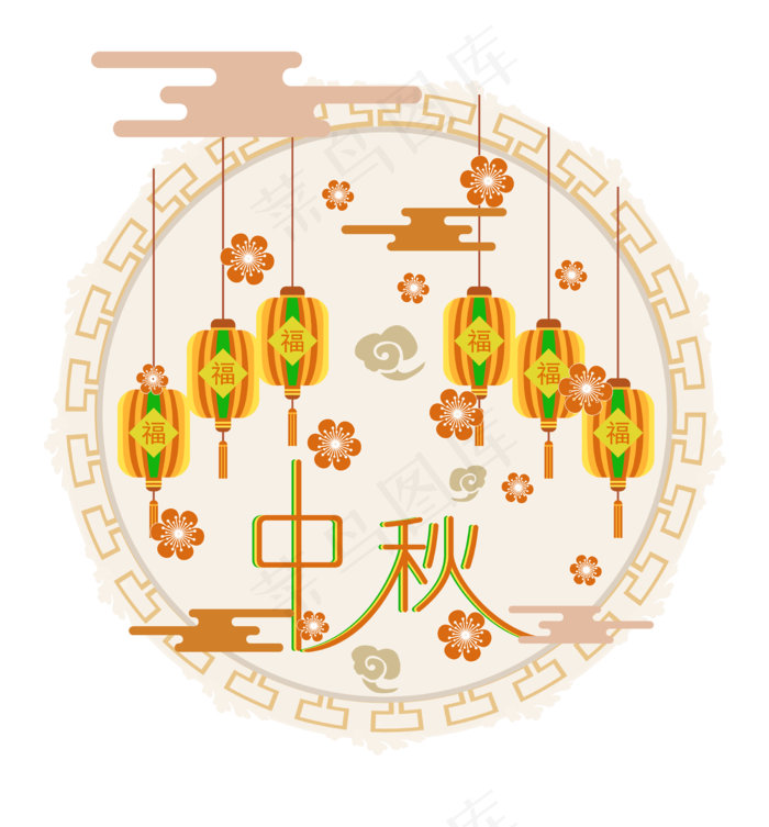 中秋节八月十五包装福灯