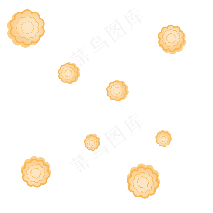 月饼漂浮中秋节月饼八月十五(2000X2000(DPI:300))psd模版下载