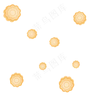 月饼漂浮中秋节月饼八月十五