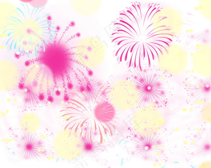 元旦跨年新年烟花(3545X2818(DPI:300))psd模版下载