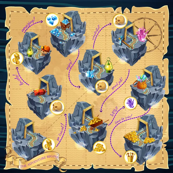 卡通挖掘游戏模板eps,ai矢量模版下载