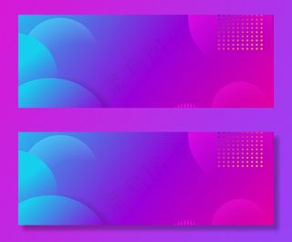 双十二紫色渐变电商促销几何图形banner