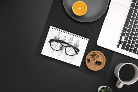 顶视图桌面装饰