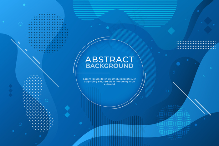 孟菲斯风格的抽象经典蓝色背景