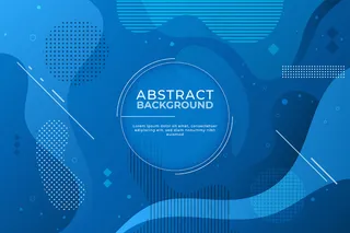 孟菲斯风格的抽象经典蓝色背景