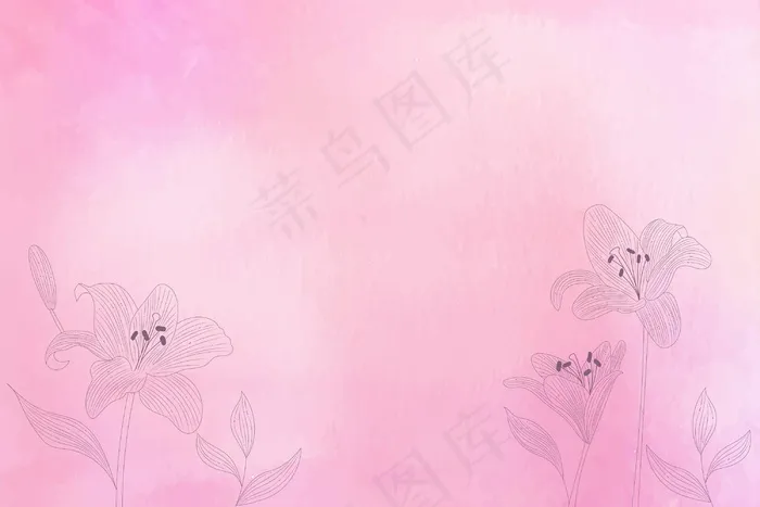 水彩背景与手绘元素eps,ai矢量模版下载