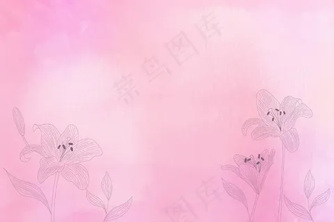 水彩背景与手绘元素