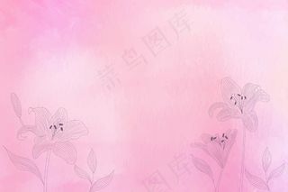 水彩背景与手绘元素