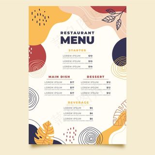 餐厅菜单模板
