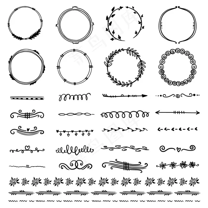 框架和装饰元素的集合eps,ai矢量模版下载