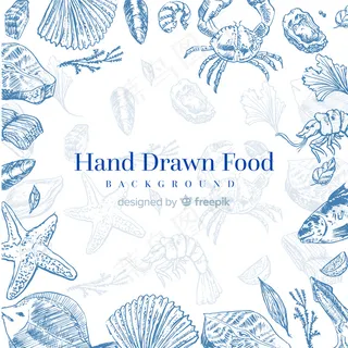 手绘食物背景