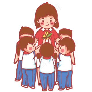 同学们给老师献花