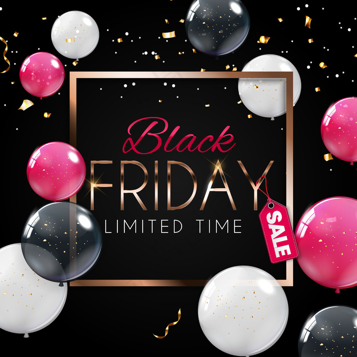 黑色星期五销售横幅banner模板。
