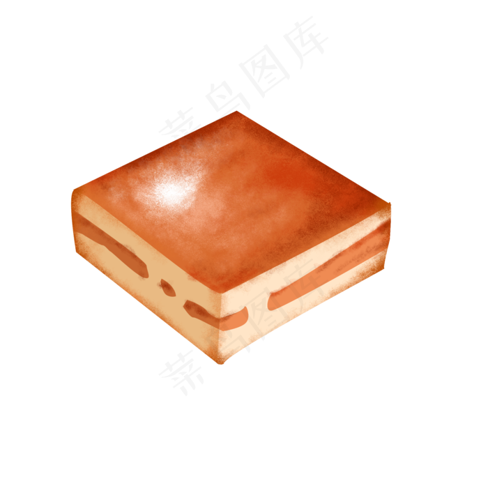 咖啡色蛋糕糕点桂花糕食品写实免