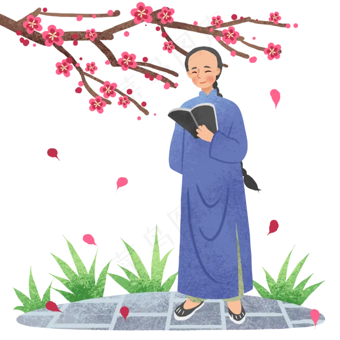古代私塾教师夫子(3000X3000(DPI:300))psd模版下载