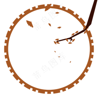 秋天主题银杏叶边框