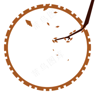 秋天主题银杏叶边框