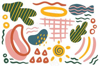 手绘抽象有机形状背景