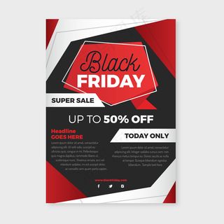 平面设计黑色星期五宣传单,DM传单